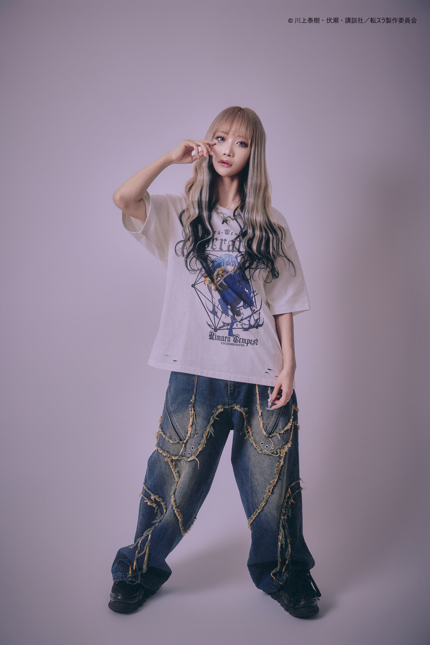 【P.N UNDERGROUND＿転生したらスライムだった件】リムルダメージ TEE (716605)