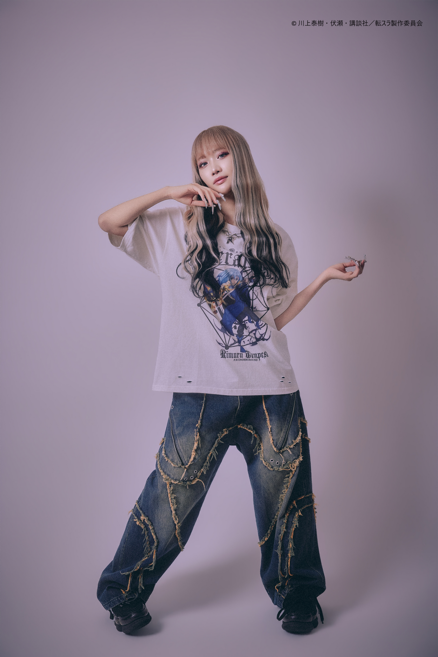 【P.N UNDERGROUND＿転生したらスライムだった件】リムルダメージ TEE (716605)