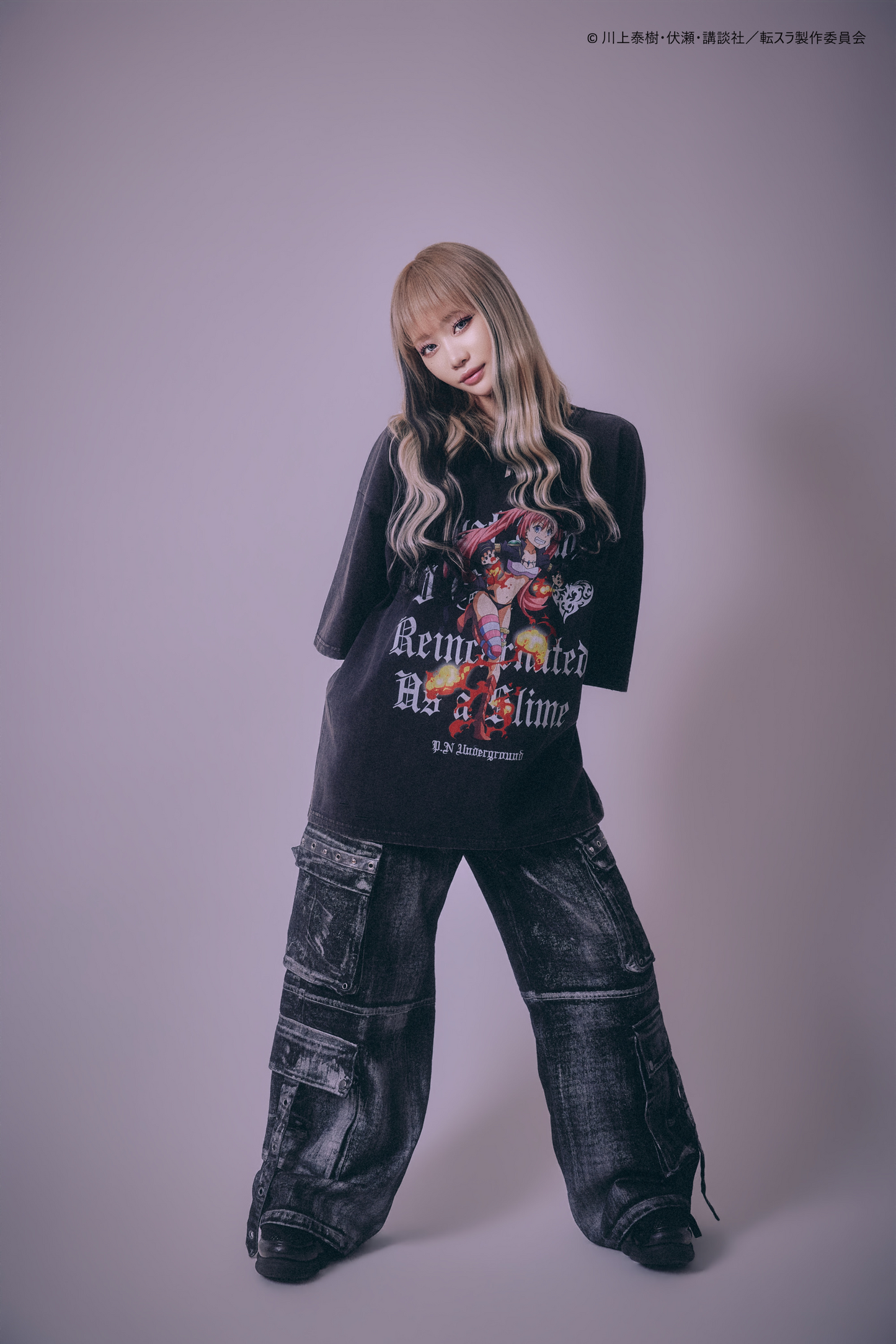 【P.N UNDERGROUND＿転生したらスライムだった件】ミリムダメージ TEE (716606)