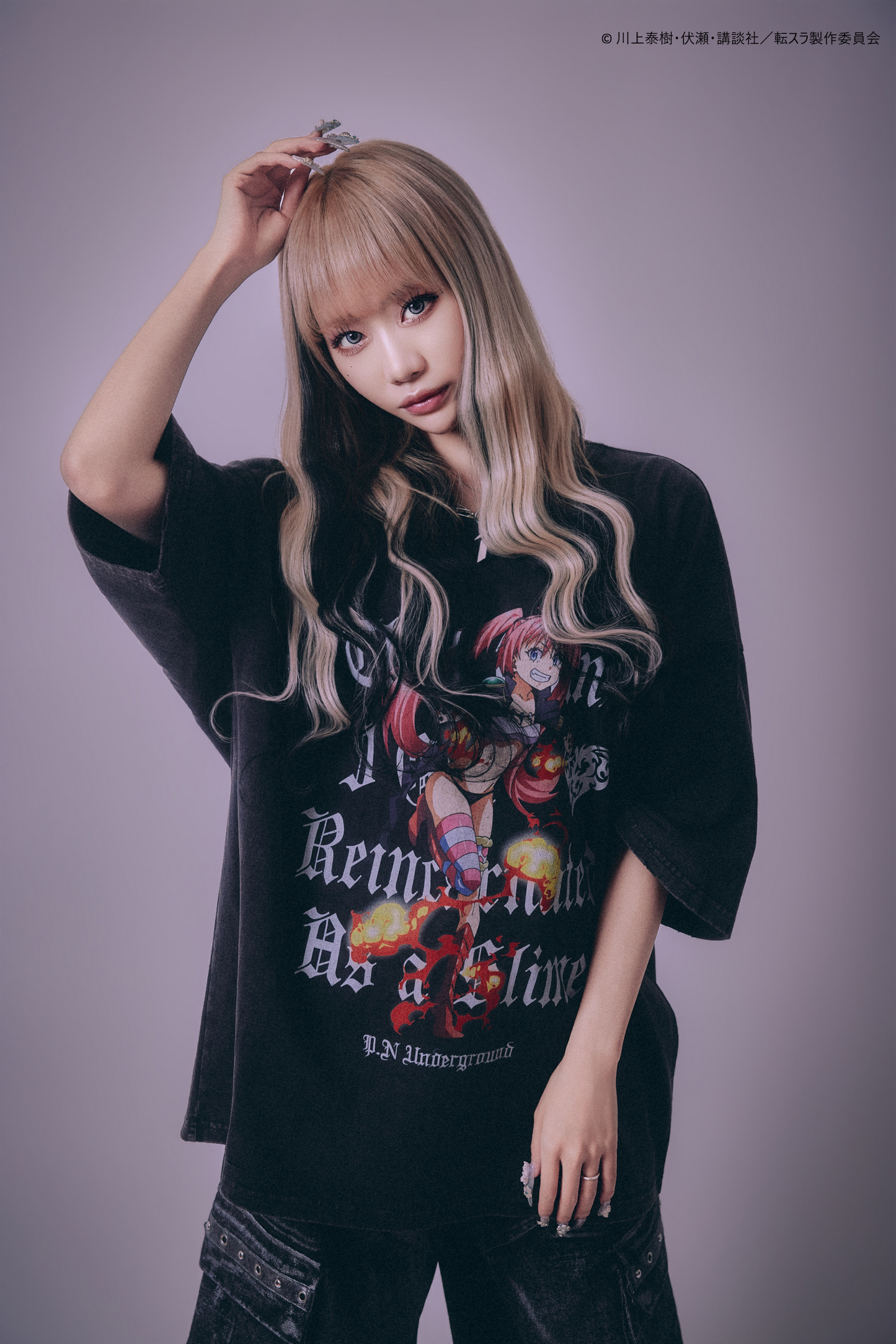 【P.N UNDERGROUND＿転生したらスライムだった件】ミリムダメージ TEE (716606)