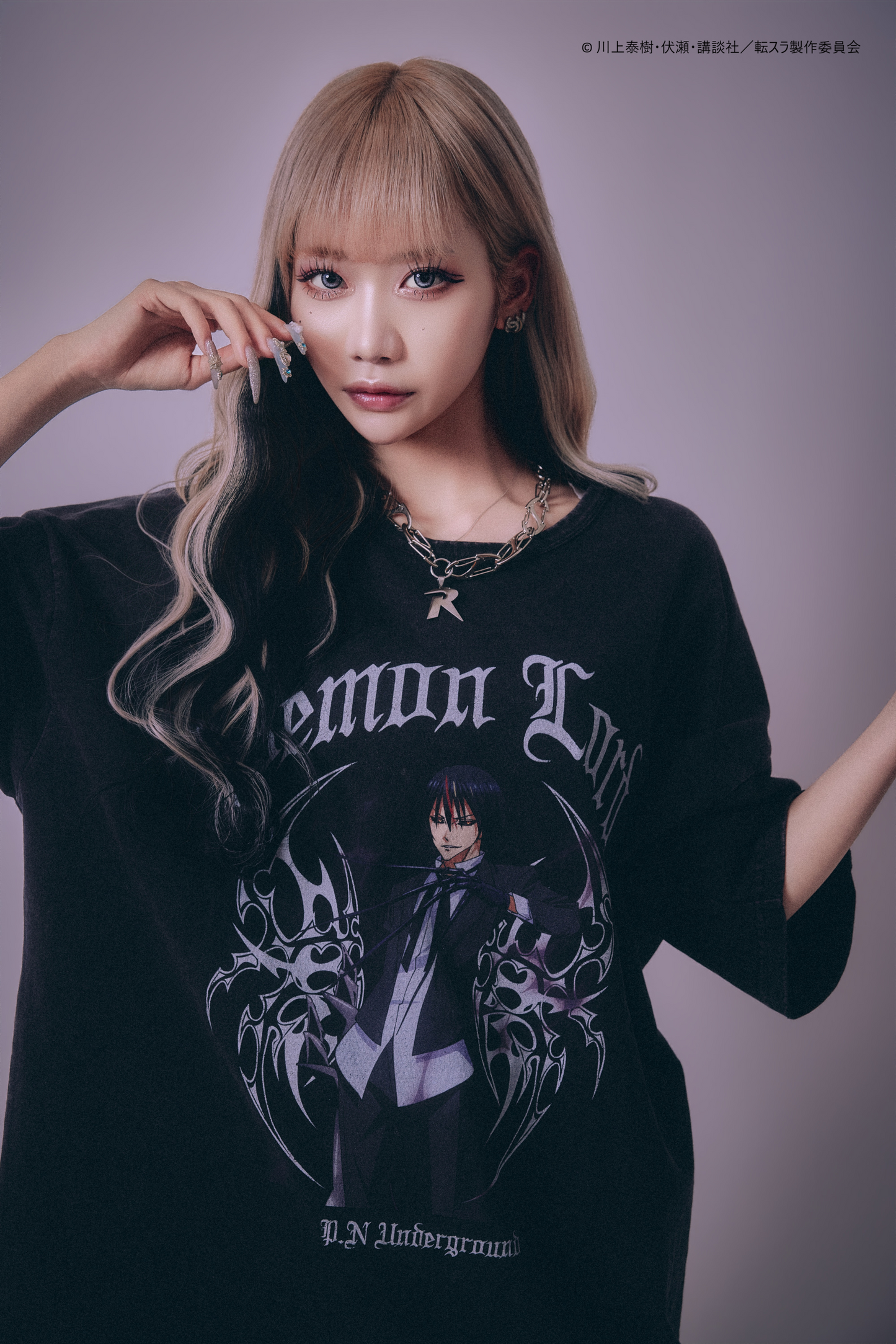 【P.N UNDERGROUND＿転生したらスライムだった件】ディアブロダメージ TEE (716607)