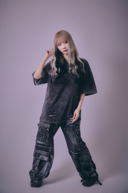 【P.N UNDERGROUND】ダメージアンサンブル TEE (716401)