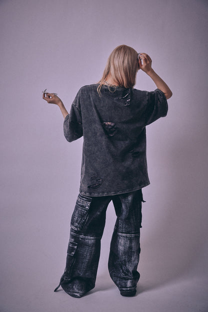 【P.N UNDERGROUND】ダメージアンサンブル TEE (716401)