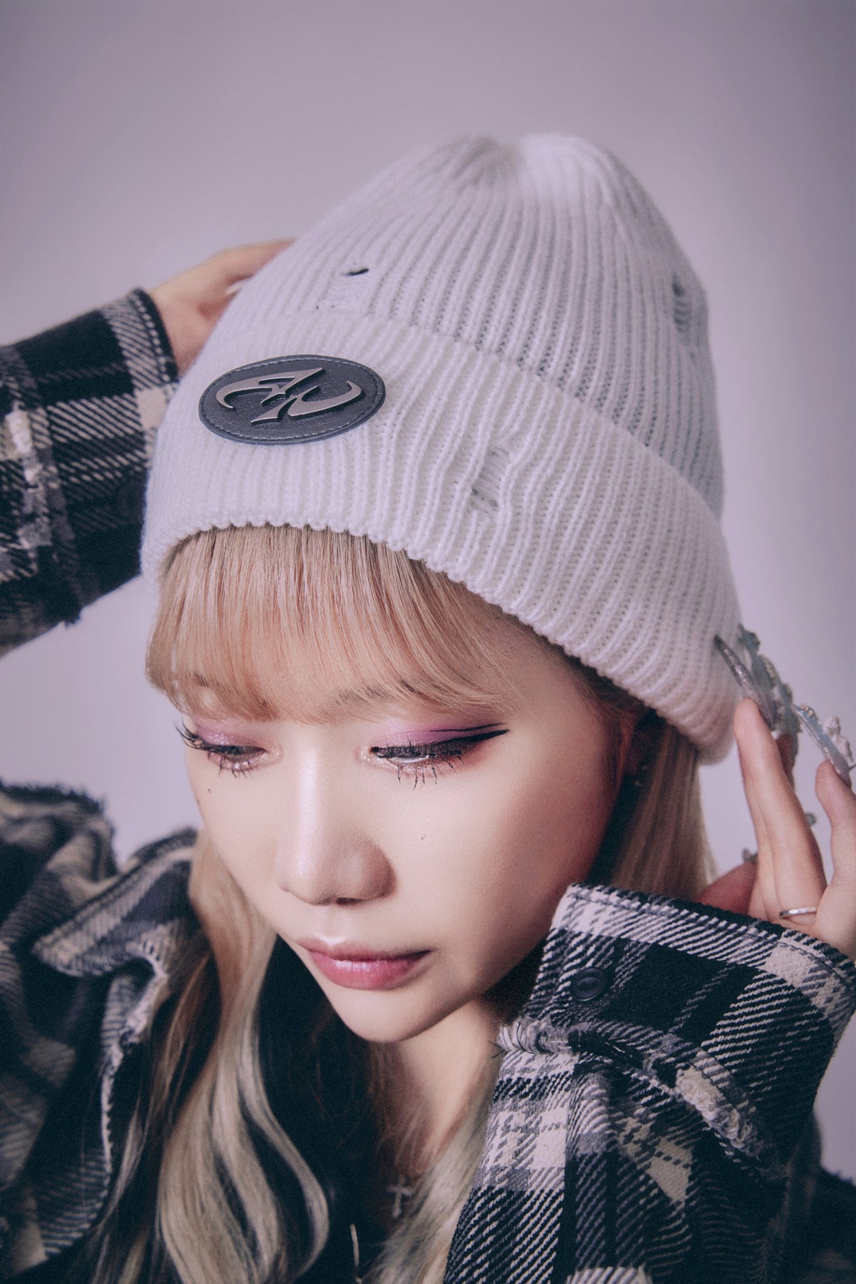【P.N UNDERGROUND】 プレートダメージ ニットCAP (736919)