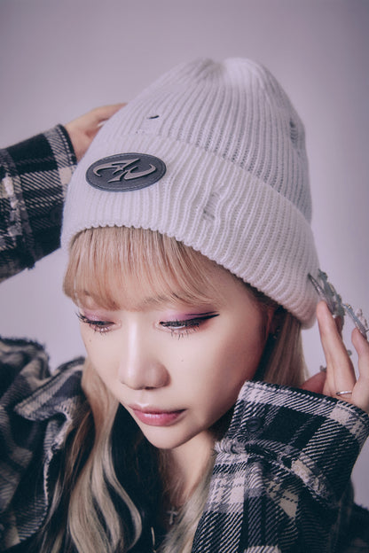 【P.N UNDERGROUND】 プレートダメージ ニットCAP (736919)