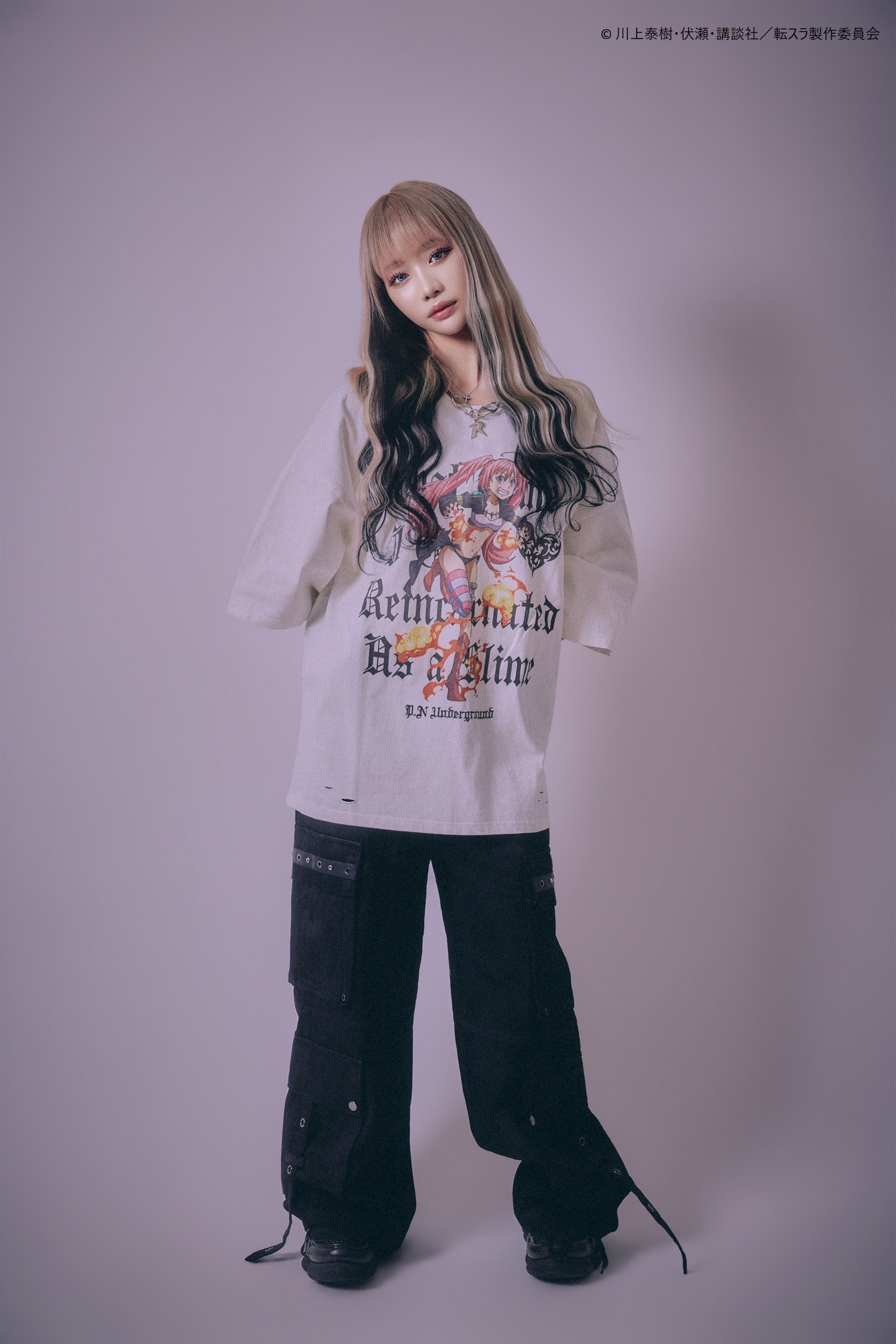 【P.N UNDERGROUND＿転生したらスライムだった件】ミリムダメージ TEE (716606)