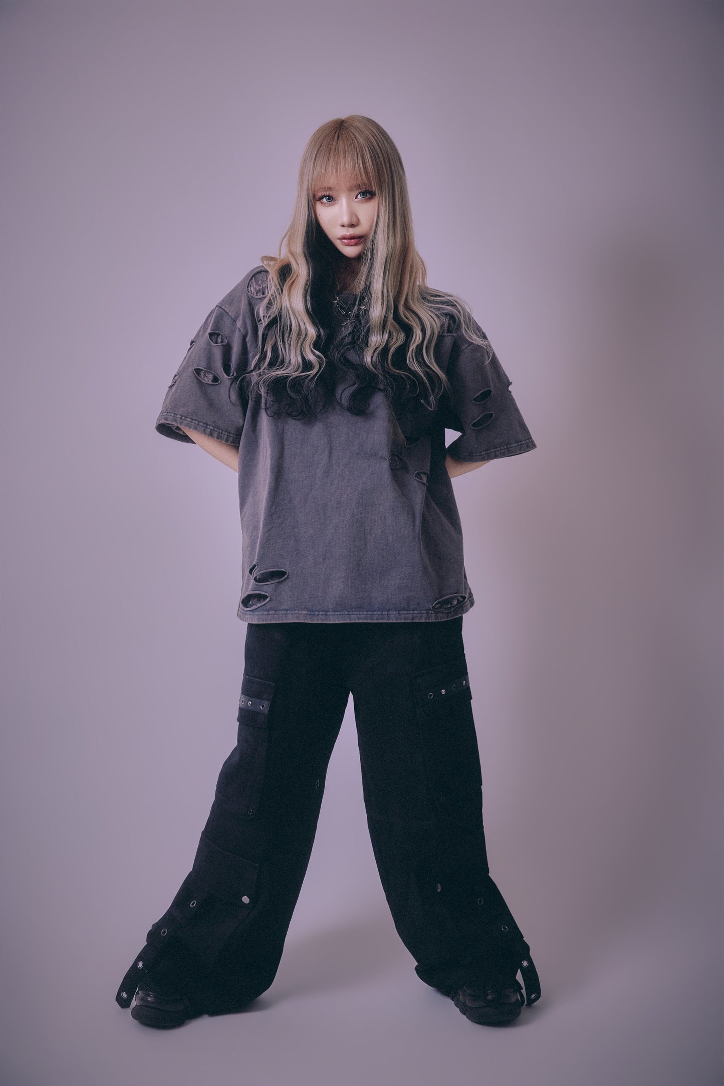 【P.N UNDERGROUND】ダメージアンサンブル TEE (716401)