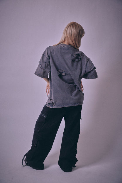 【P.N UNDERGROUND】ダメージアンサンブル TEE (716401)