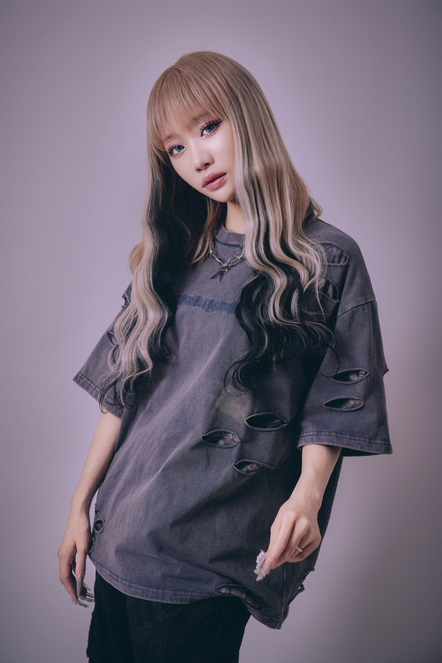【P.N UNDERGROUND】ダメージアンサンブル TEE (716401)