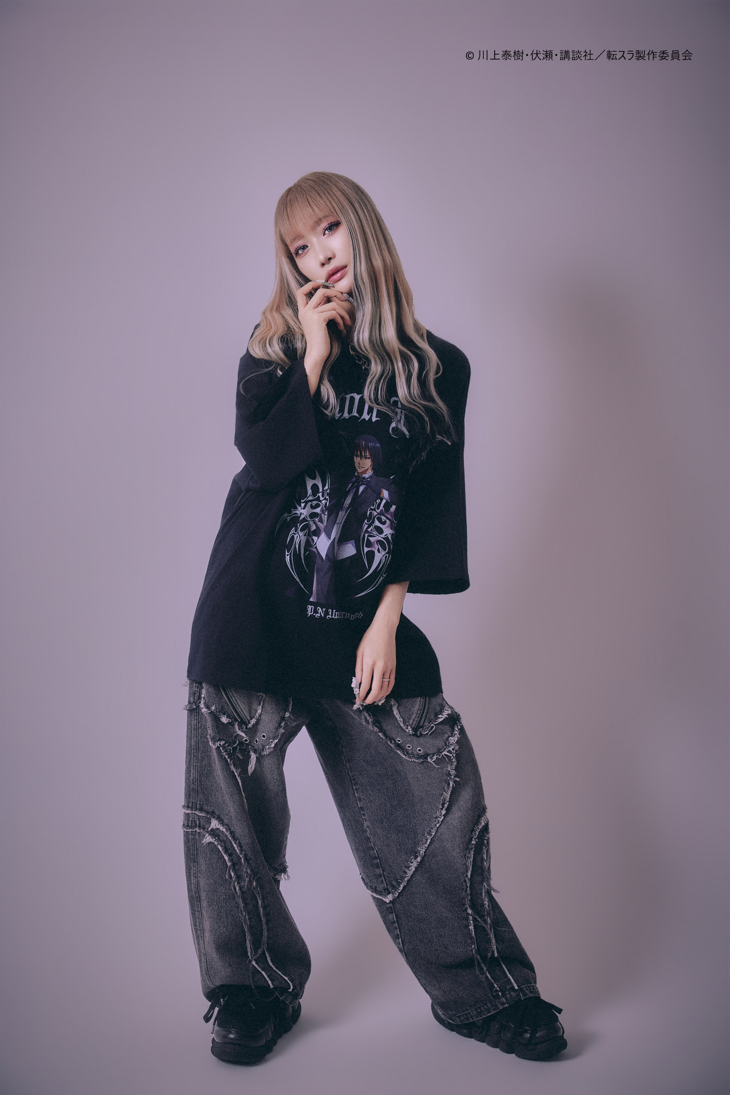 【P.N UNDERGROUND＿転生したらスライムだった件】ディアブロダメージ TEE (716607)