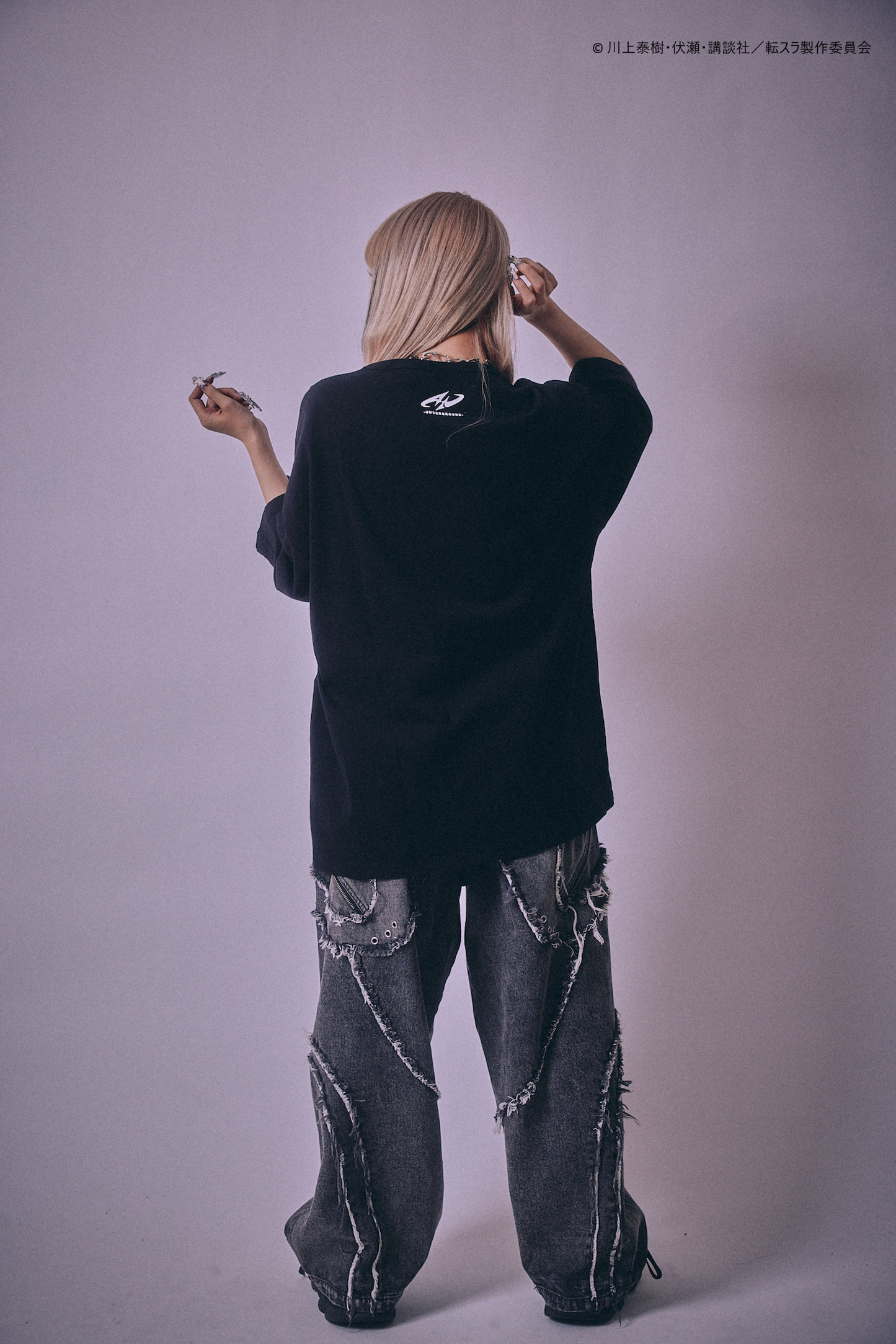 【P.N UNDERGROUND＿転生したらスライムだった件】ディアブロダメージ TEE (716607)