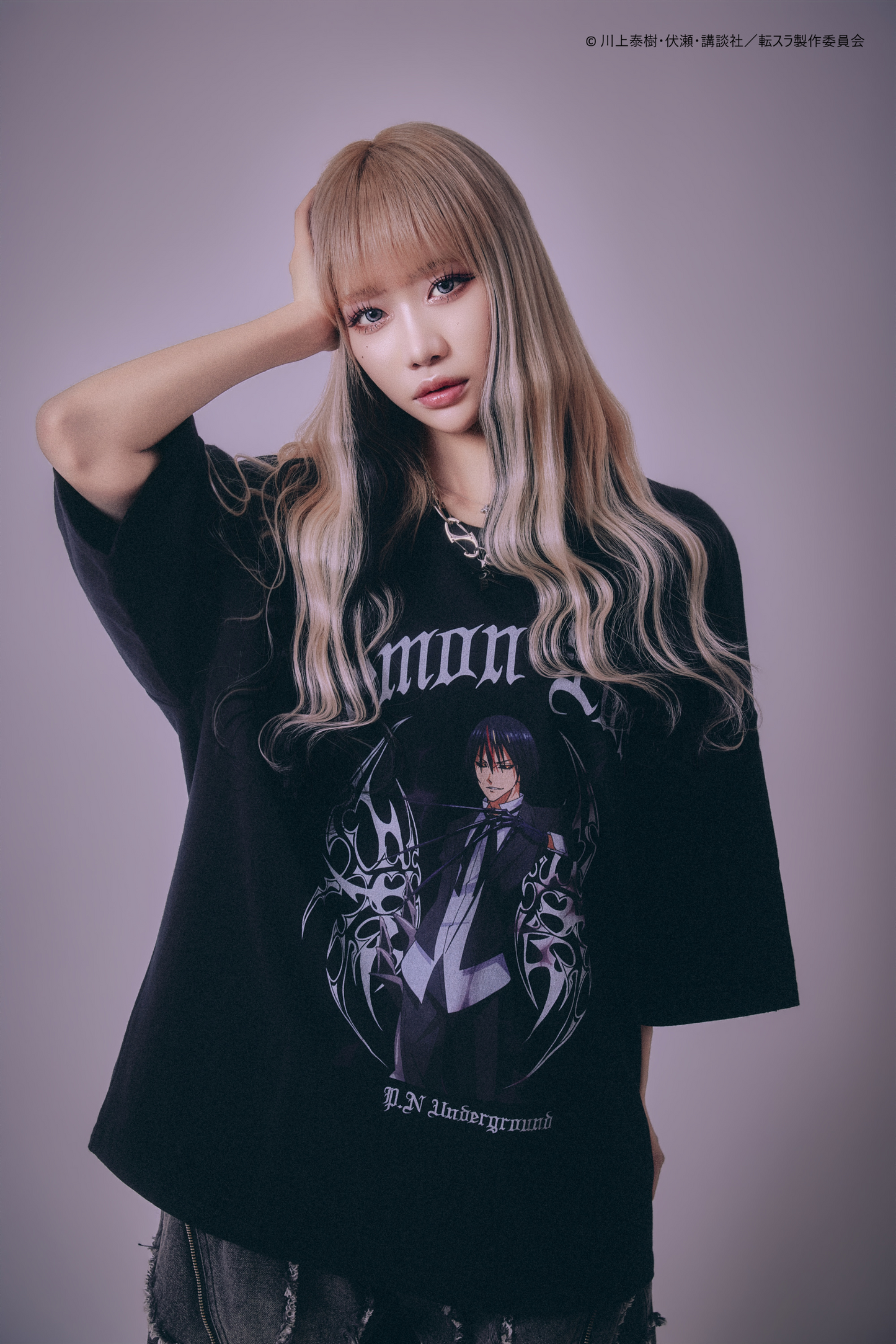 【P.N UNDERGROUND＿転生したらスライムだった件】ディアブロダメージ TEE (716607)