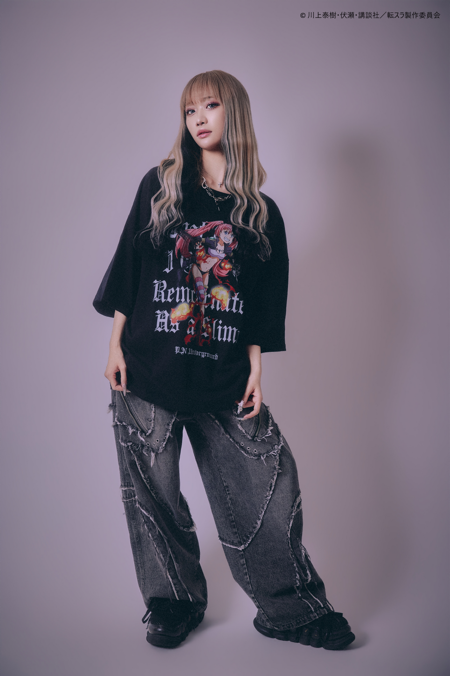 【P.N UNDERGROUND＿転生したらスライムだった件】ミリムダメージ TEE (716606)