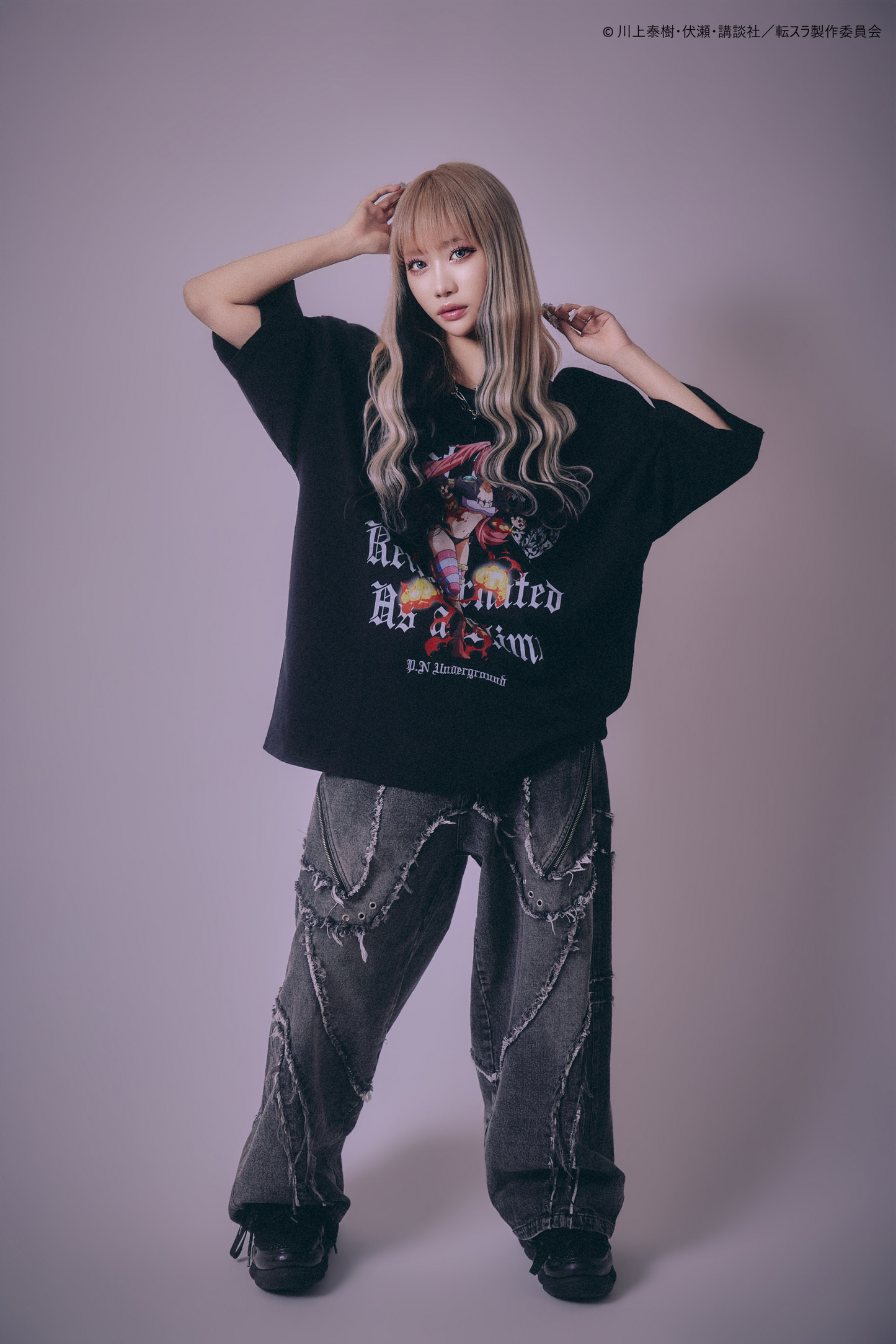 【P.N UNDERGROUND＿転生したらスライムだった件】ミリムダメージ TEE (716606)