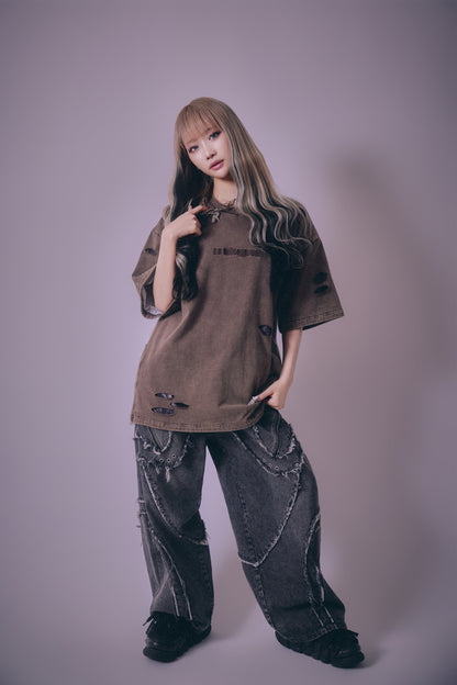【P.N UNDERGROUND】ダメージアンサンブル TEE (716401)