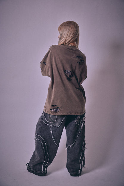 【P.N UNDERGROUND】ダメージアンサンブル TEE (716401)