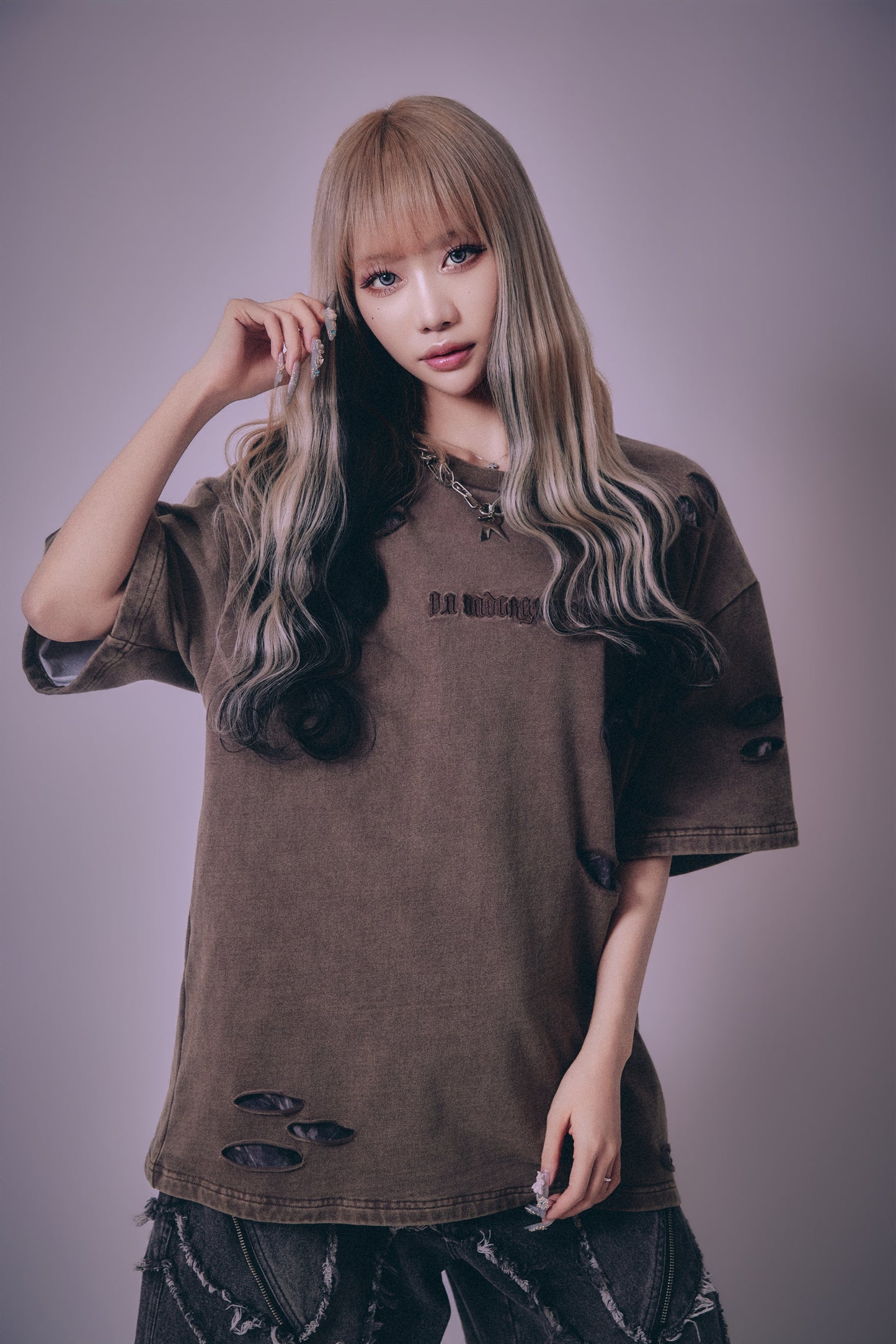 【P.N UNDERGROUND】ダメージアンサンブル TEE (716401)