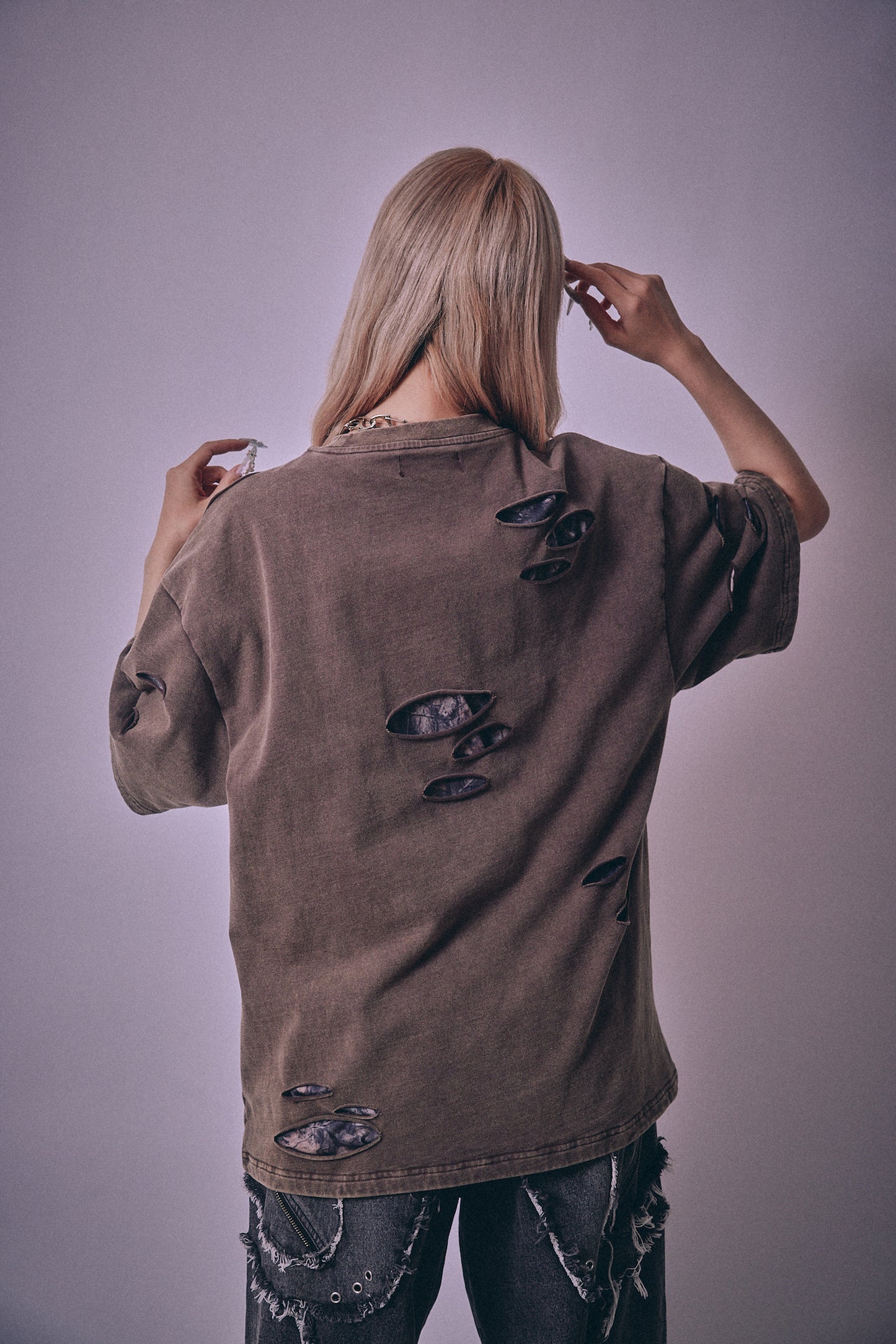 【P.N UNDERGROUND】ダメージアンサンブル TEE (716401)