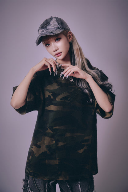 【P.N UNDERGROUND】切替アップリケ刺繡 TEE (716400)