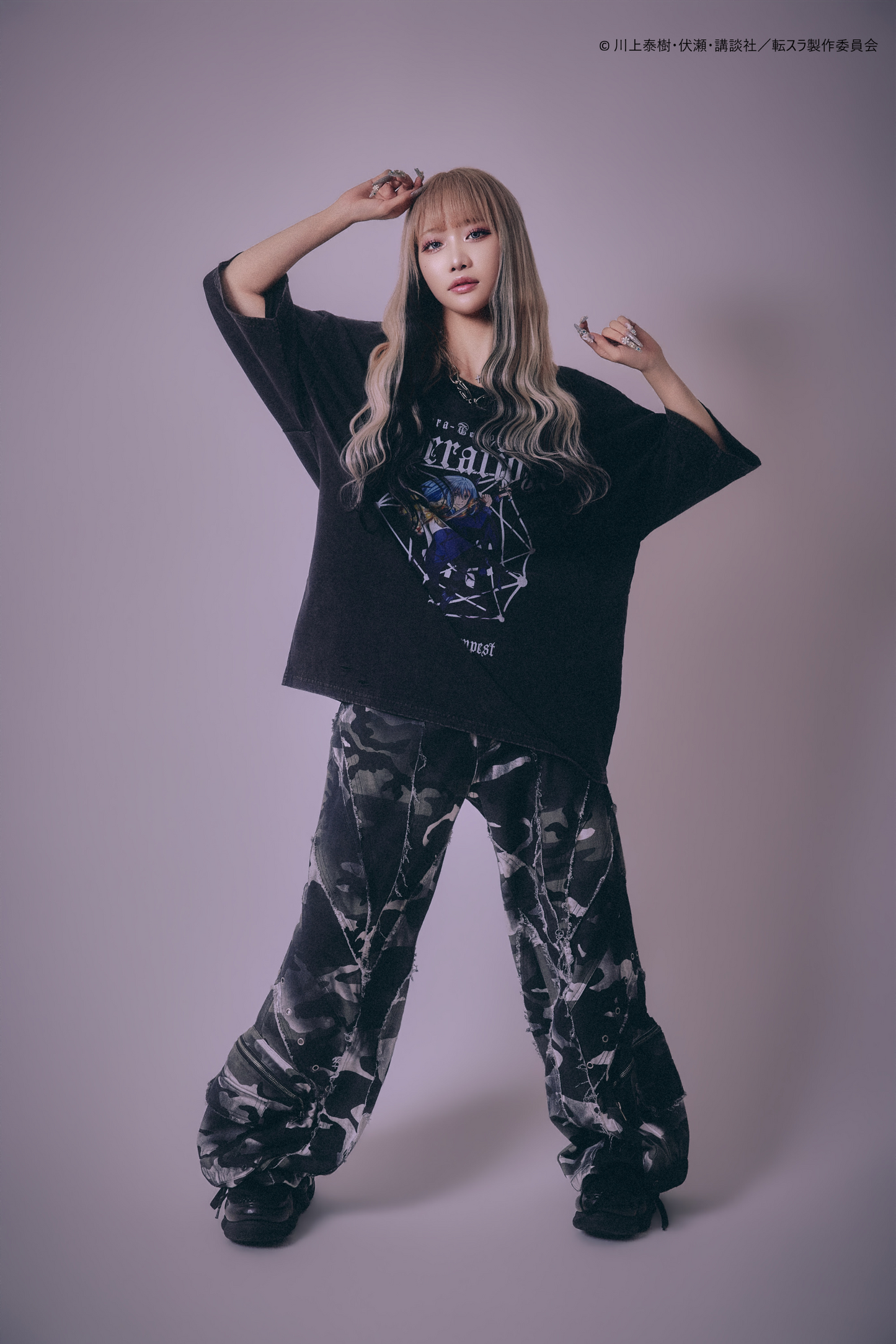 【P.N UNDERGROUND＿転生したらスライムだった件】リムルダメージ TEE (716605)