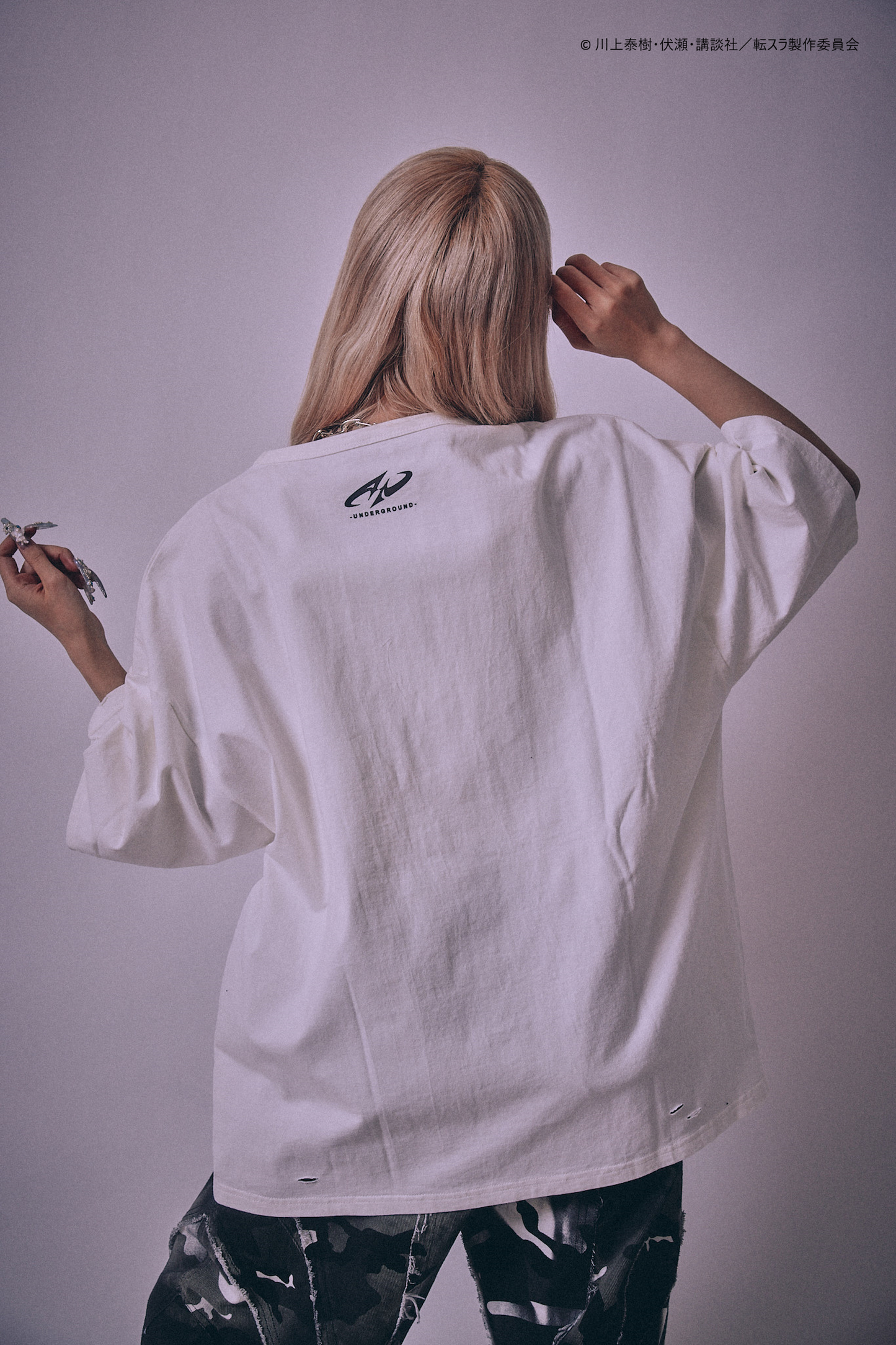 【P.N UNDERGROUND＿転生したらスライムだった件】ディアブロダメージ TEE (716607)
