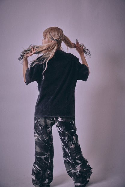 【P.N UNDERGROUND】切替アップリケ刺繡 TEE (716400)