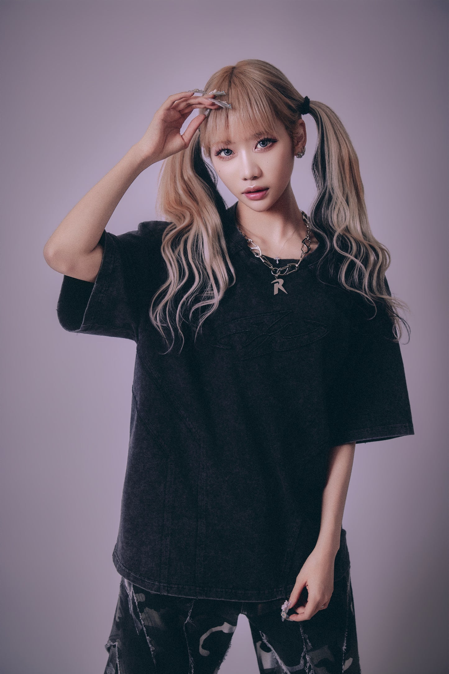 【P.N UNDERGROUND】切替アップリケ刺繡 TEE (716400)