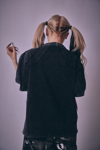 【P.N UNDERGROUND】切替アップリケ刺繡 TEE (716400)