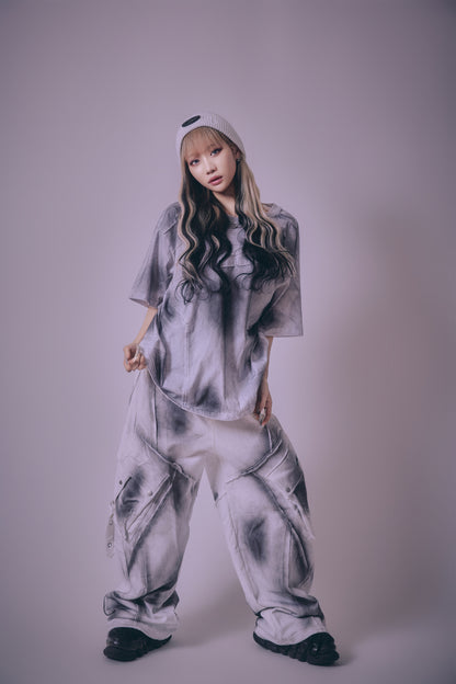 【P.N UNDERGROUND】切替アップリケ刺繡 TEE (716400)