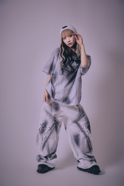 【P.N UNDERGROUND】切替アップリケ刺繡 TEE (716400)