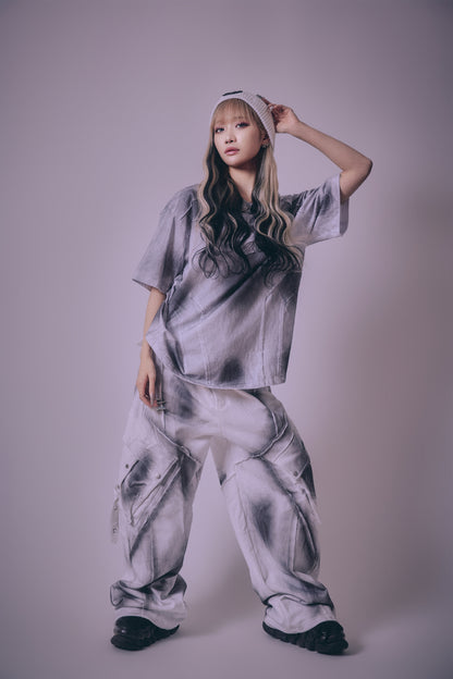 【P.N UNDERGROUND】切替アップリケ刺繡 TEE (716400)