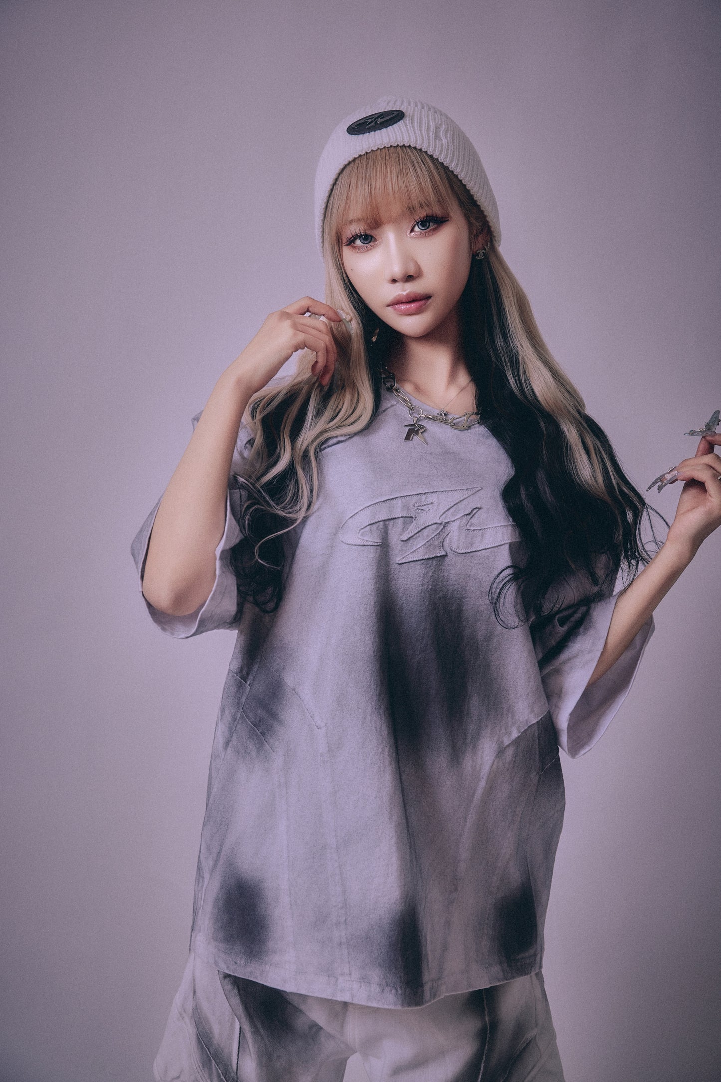 【P.N UNDERGROUND】切替アップリケ刺繡 TEE (716400)