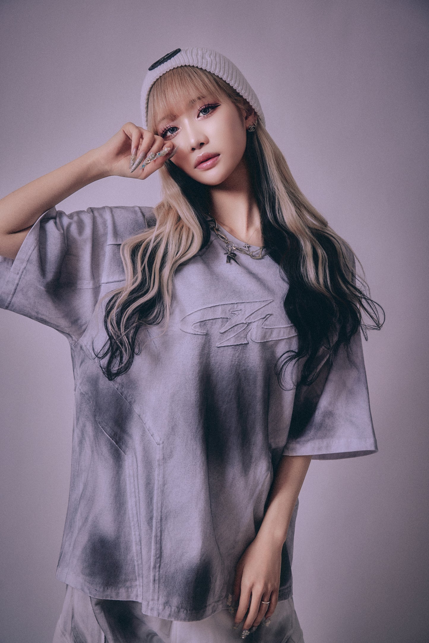 【P.N UNDERGROUND】切替アップリケ刺繡 TEE (716400)