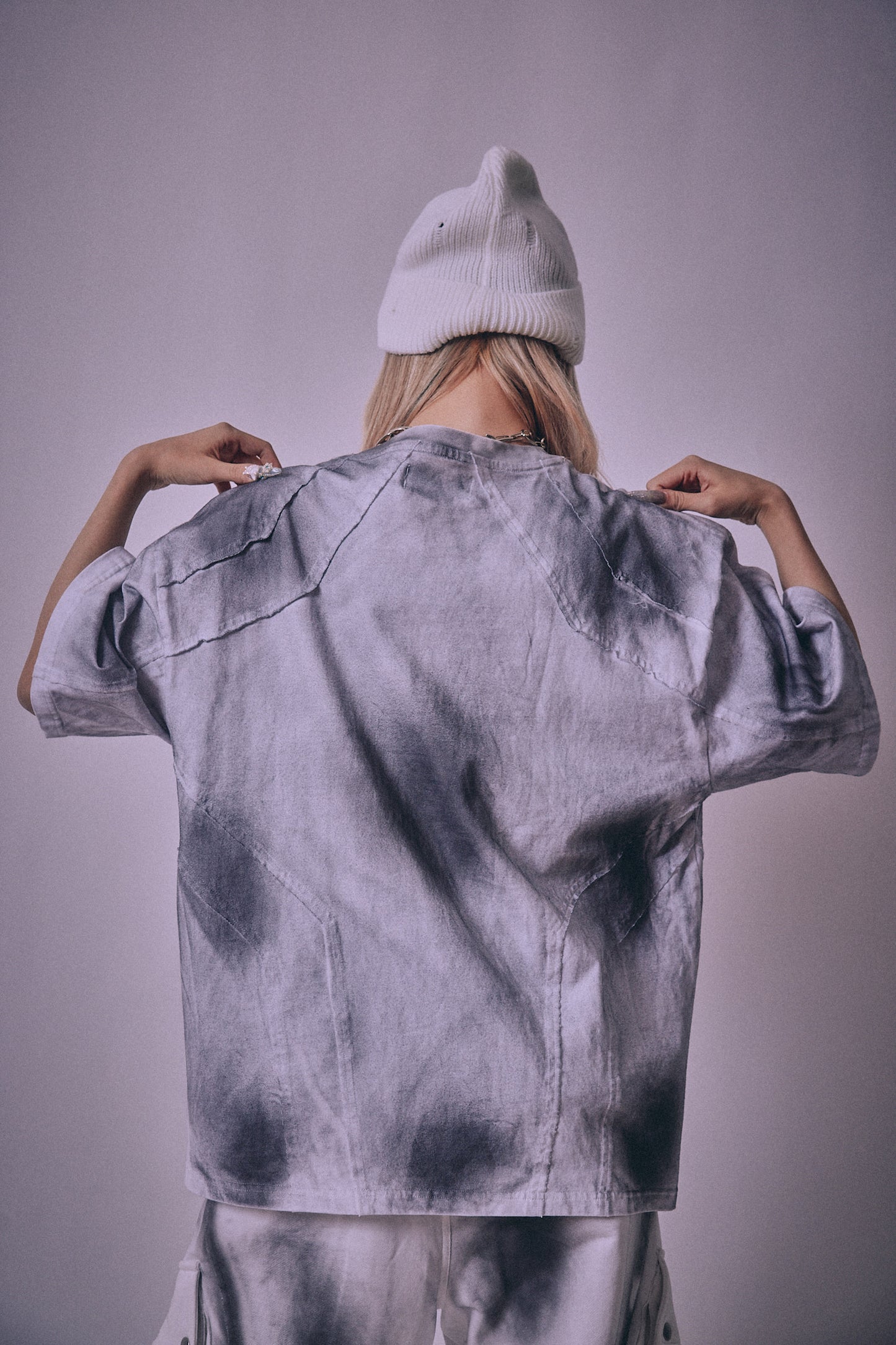 【P.N UNDERGROUND】切替アップリケ刺繡 TEE (716400)