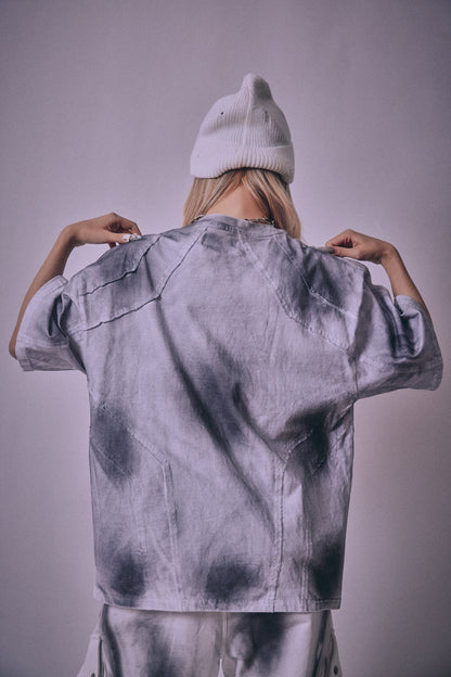 【P.N UNDERGROUND】切替アップリケ刺繡 TEE (716400)