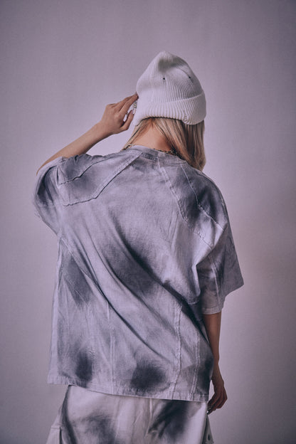 【P.N UNDERGROUND】切替アップリケ刺繡 TEE (716400)