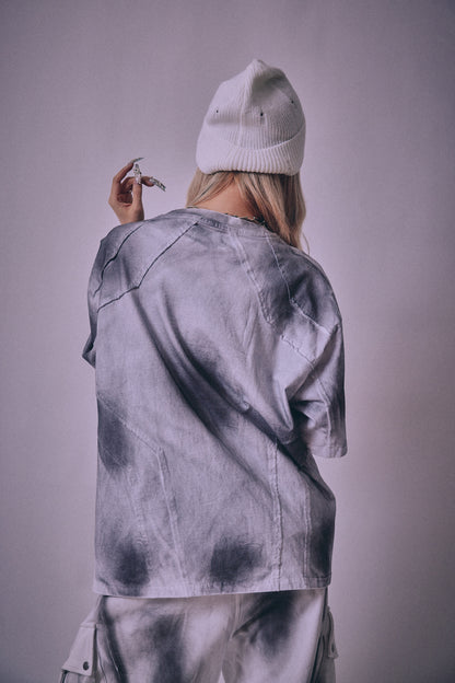 【P.N UNDERGROUND】切替アップリケ刺繡 TEE (716400)