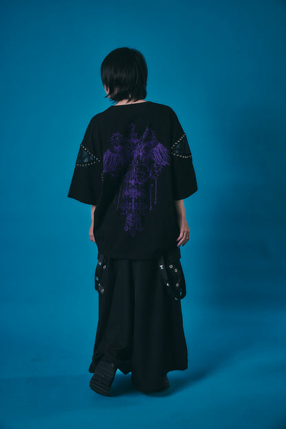 【PSYCHO NATION】メッシュ切り替えストーンTEE(726805)