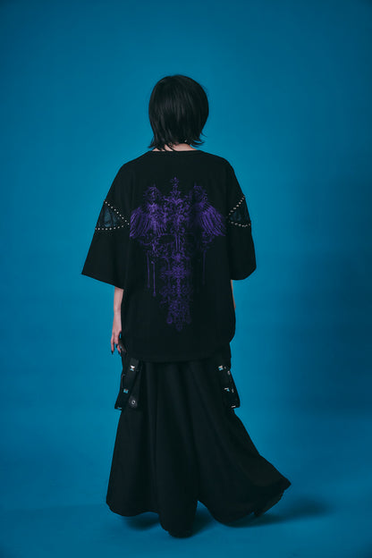 【PSYCHO NATION】メッシュ切り替えストーンTEE(726805)
