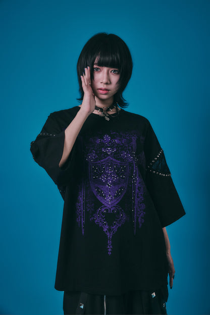 【PSYCHO NATION】メッシュ切り替えストーンTEE(726805)