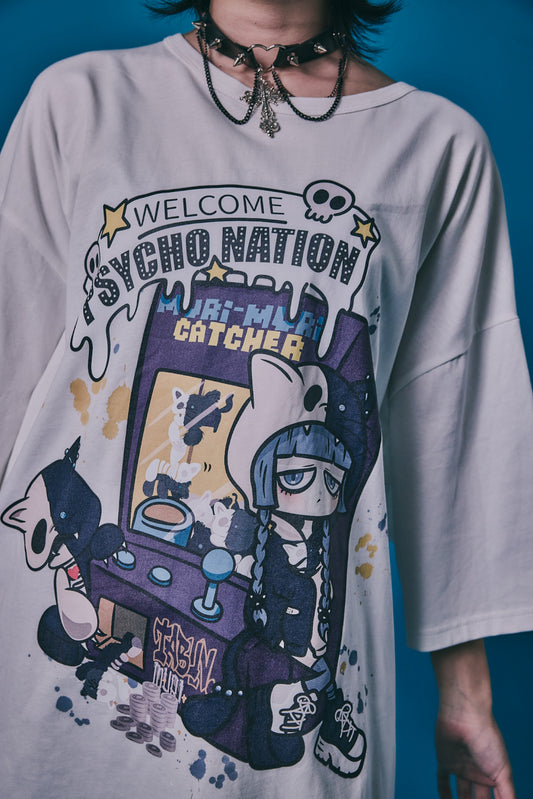 【PSYCHO NATION】× たぶん、無理。  木天蓼にゃん子TEE(726800)