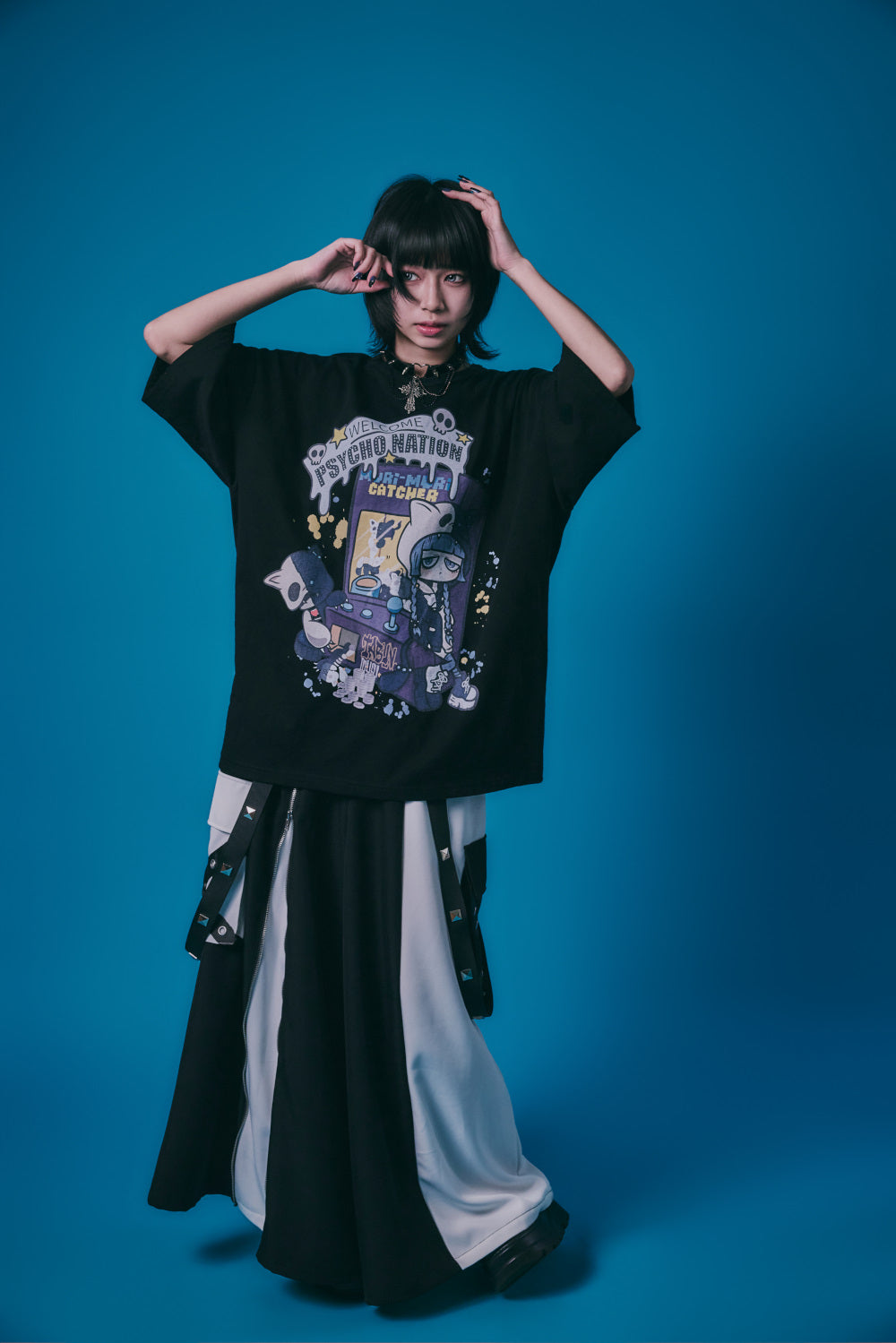 【PSYCHO NATION】× たぶん、無理。  木天蓼にゃん子TEE(726800)