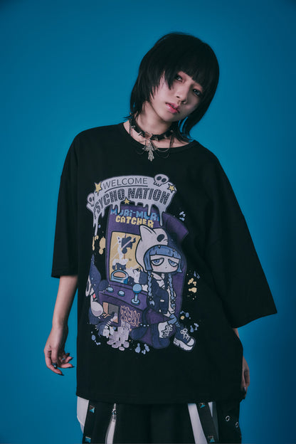【PSYCHO NATION】× たぶん、無理。  木天蓼にゃん子TEE(726800)