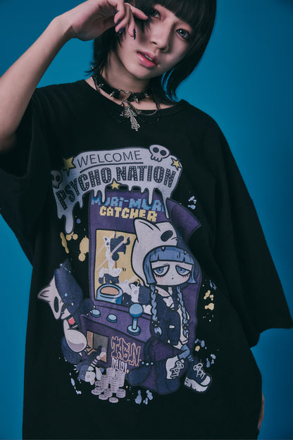 【PSYCHO NATION】× たぶん、無理。  木天蓼にゃん子TEE(726800)