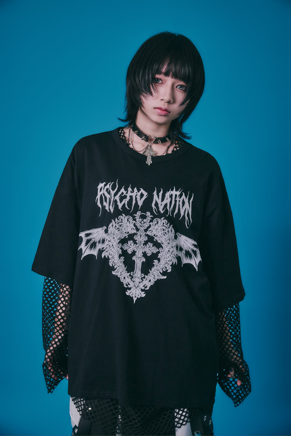 【PSYCHO NATION】メッシュアンサンブルTEE(726605)