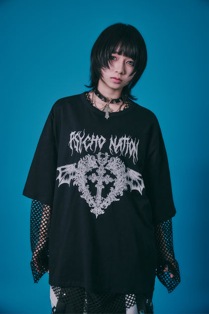 【PSYCHO NATION】メッシュアンサンブルTEE(726605)