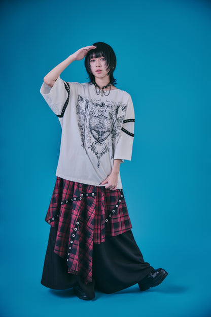 【PSYCHO NATION】メッシュ切り替えストーンTEE(726805)