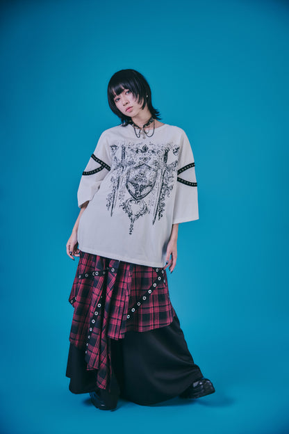 【PSYCHO NATION】メッシュ切り替えストーンTEE(726805)