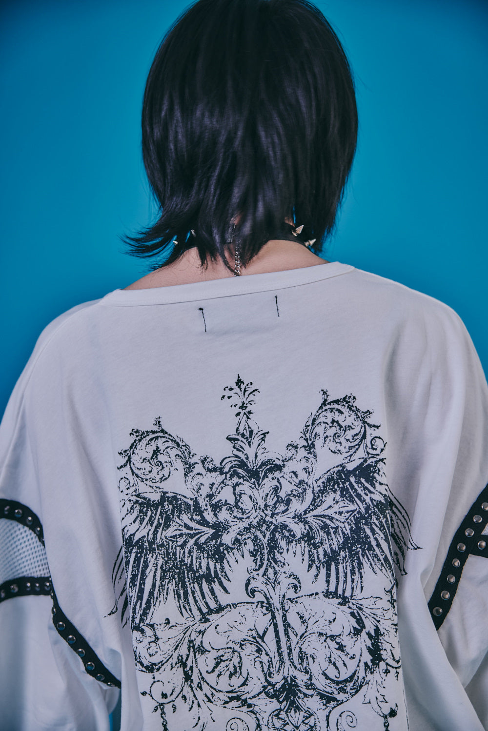 【PSYCHO NATION】メッシュ切り替えストーンTEE(726805)