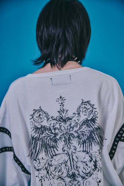【PSYCHO NATION】メッシュ切り替えストーンTEE(726805)